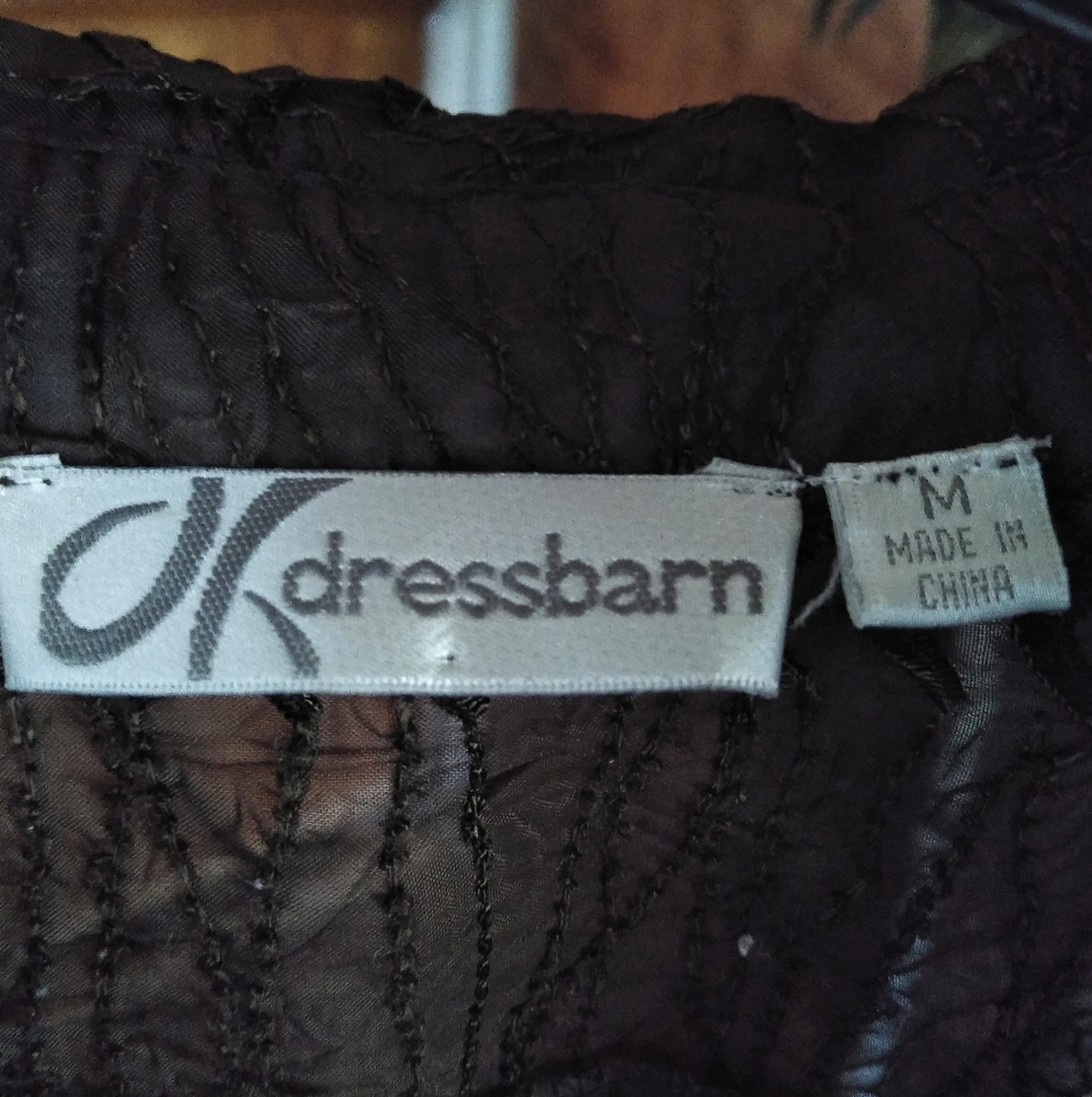Was💲8! 🎉5/$20Dressbarn embroidered chiffon button down - Picture 7 of 9